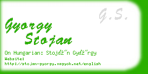 gyorgy stojan business card